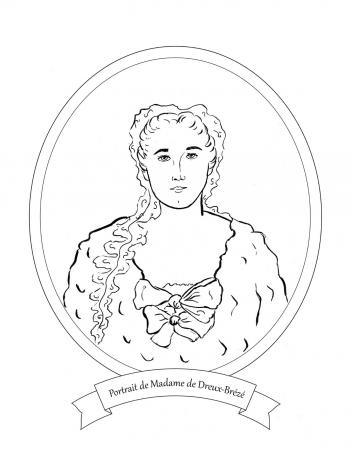 Coloriage d'après Mme de Dreux Brézé